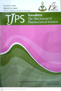 Thai Journal Of Pharmaceutical Sciences (TJPS) Vol 43, No 2 (2019)