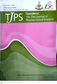 Thai Journal Of Pharmaceutical Sciences (TJPS) Vol 42, No 3 (2018)