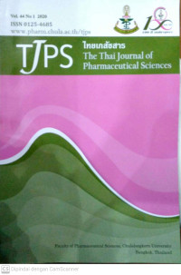 Thai Journal Of Pharmaceutical Sciences (TJPS) Vol 44, No 1 (2020)