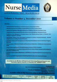 Image of Nurse Media Journal Of Nursing (Volume 11, Number 3 December 2021)