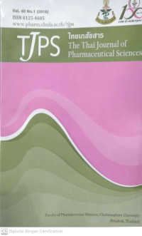 Thai Journal Of Pharmaceutical Sciences (TJPS) Vol. 40 No. 1 (2016)