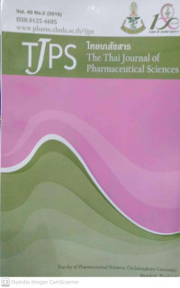 Thai Journal Of Pharmaceutical Sciences (TJPS) Vol. 40 N0. 2 (2016)