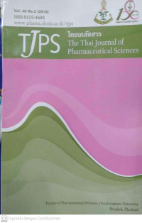 Thai Journal Of Pharmaceutical Sciences (TJPS) Vol. 40 No. 3 (2016)