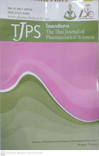 Thai Journal Of Pharmaceutical Sciences (TJPS) Vol. 41 No. 1 (2017)