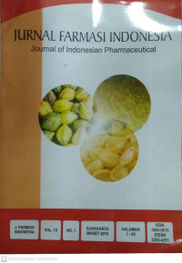 Jurnal Farmasi Indonesia, Journal Of Indonesian Pharmaceutical, Vol. 13, No.1 Maret 2016