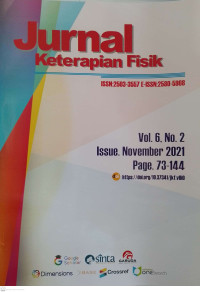 Jurnal Keterapian Fisik Vol 6, No. 2 November 2021