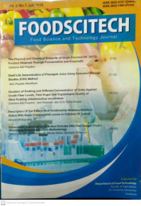 FOODSCITECH Food Science and Technology Journal Vol. 2 No. 1 Juli 2019