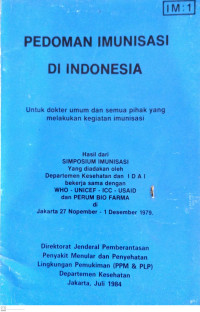 Pedoman Imunisasi di Indonesia