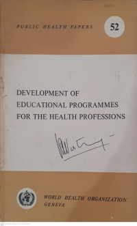 Development of Educational Programmes for the Health Professions