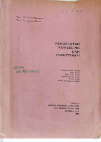 Pendekaatan Konseling dan Psikoterapi