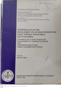 Epidemiologi dalam Manajemen Pelayanan Kesehatan pada Tingkat Puskesmas