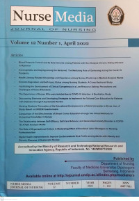 Nurse Media Journal of Nursing (Volume 12 Number 1, April 2022)