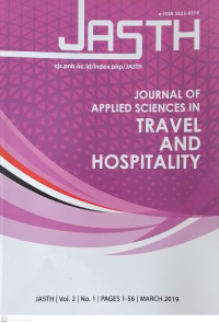 JASTH : Journal of Applied Sciences on Travel and Hospitality