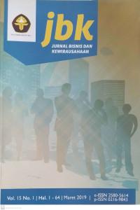 Image of Jurnal Bisnis dan Kewirausahaan Vol 15, No 1, Maret 2019