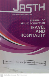 JASTH: Journal of Applied SCiences in Travel and Hospitality