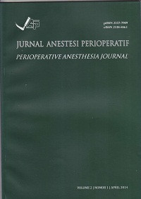 Jurnal Anestesi Perioperatif (Perioperative Anesthesia Journal) Volume 2, Nomor 1 April 2014