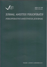 Jurnal Anestesi Perioperatif (Perioperative Anesthesia Journal)Volume 1 Nomor 3 Desember 2013