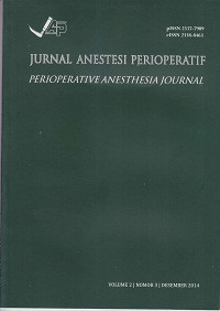 Jurnal Anestesi Perioperatif (Perioperative Anesteshia Journal) Volume 2, Nomor 3, Desember 2014