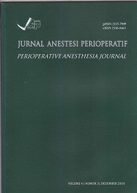 Jurnal Anestesi Perioperatif (Perioperative Anesthesia Journal) Volume 4, Nomor 3, Desember 2016