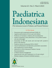 Jurnal Paediatrica Indonesiana (The Indonesian Journal of Pediatrics and Perinatal Medicine) Volume 63 No. 2 March 2023