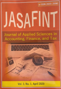 Journal Of Applied Sciences In Accunting, Finance, and Tax; Vol.3, No. 1 Aplil 2020