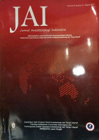 JAI : Jurnal Anestesiologi Indonesia Volume III Nomor 01 Maret 2011