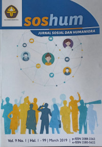 SOSHUM Jurnal Sosial dan Humaniora, Vol. 9 No. 1 March 2019