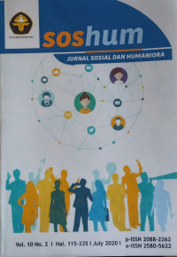 SOSHUM Jurnal Sosial Dan Humaniora, Vol. 10 No 2 July 2020