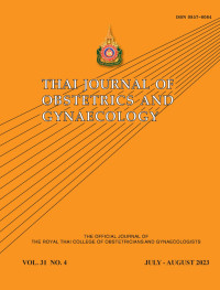 Thai Journal Obstetrics and Gynaecology Volume 31 No. 4 Tahun 2023