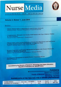 Nurse Media Journal of Nursing (Volume 4 Number 1, June 2014)