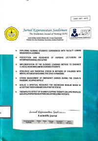 Jurnal Keperawatan Soedirman : The Soedirman Journal of Nursing (SJN, Volume 17, Nomor 2, July 2022)