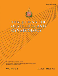 Thai Journal Obstetrics and Gynaecology Volume 29 No. 1 Tahun 2021