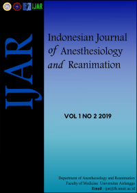 Indonesian Journal of Anesthesiology and Reanimation Vol. 1 No. 2 2019