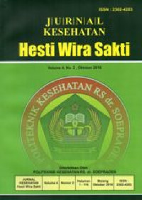 Jurnal Kesehatan Hesti Wira Sakti Volume 4 Nomor 2 Tahun 2016