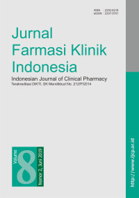 Jurnal Farmasi Klinik Indonesia Volume 8, Nomor 2, Juni 2019