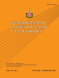 Thai Journal Obstetrics and Gynaecology Volume 30 No. 1 Tahun 2022