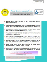 Jurnal Keperawatan Soedirman : The Soedirman Journal of Nursing (SJN, Volume 15, Nomor 3, November 2020)