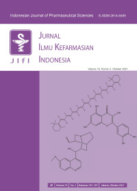 JURNAL ILMU KEFARMASIAN INDONESIA (INDONESIAN JOURNAL OF PHARMACEUTICAL SCIENCE), VOL 19. NO 2. September 2021