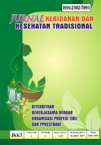 Jurnal Kebidanan dan Kesehatan Tradisional Volume 2, No. 1 Tahun 2017