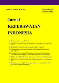 Jurnal Keperawatan Indonesia Volume 21 No 1 Maret 2018