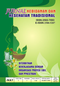 Jurnal Kebidanan dan Kesehatan Tradisional Volume 3, No. 1 Tahun 2018