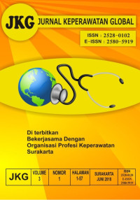 Jurnal Keperawatan Global Volume 3, No 1 Juni 2018