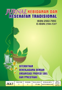 Jurnal Kebidanan dan Kesehatan Tradisional Volume 3, No. 2 Tahun 2018