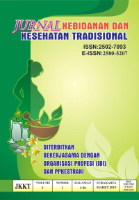 Jurnal Kebidanan dan Kesehatan Tradisional Volume 4, No. 1 Tahun 2019