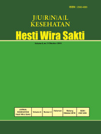 Jurnal Kesehatan Hesti Wira Sakti Volume 6 Nomor 2 Tahun 2018