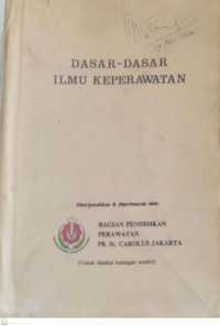 Dasar-Dasar Ilmu Keperawatan