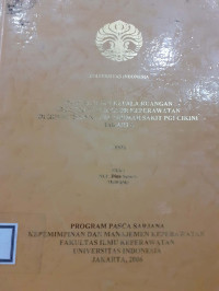 Pengalaman kepela ruangan sebagai supervisor keperawatan di ruangan rawat inap rumah sakit PGI Cikini Jakarta