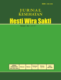 Jurnal Kesehatan Hesti Wira Sakti Volume 5 Nomor 1 Tahun 2017