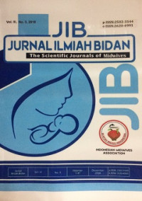 JIB Jurnal Ilmiah Bidan : The Scientific Journal of Midwives Volume III, Nomor 3, 2018