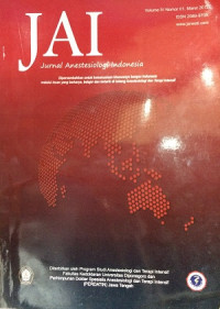 JAI : Jurnal Anestesiologi Indonesia Volume IV Nomor 01 Maret 2012